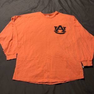 Venley Auburn Tigers Logo Tangerine Long Sleeve Cotton Shirt Women's Size Large
